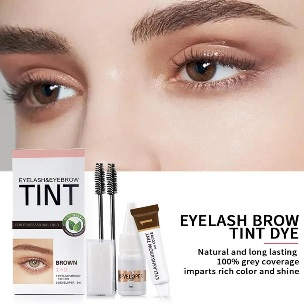 

Professional Eyelash Eyebrow Dye Tint Waterproof 15-minute Fast Tint Easy Dye Gel Eyelash Brown Black Coffee Color Tint Kit