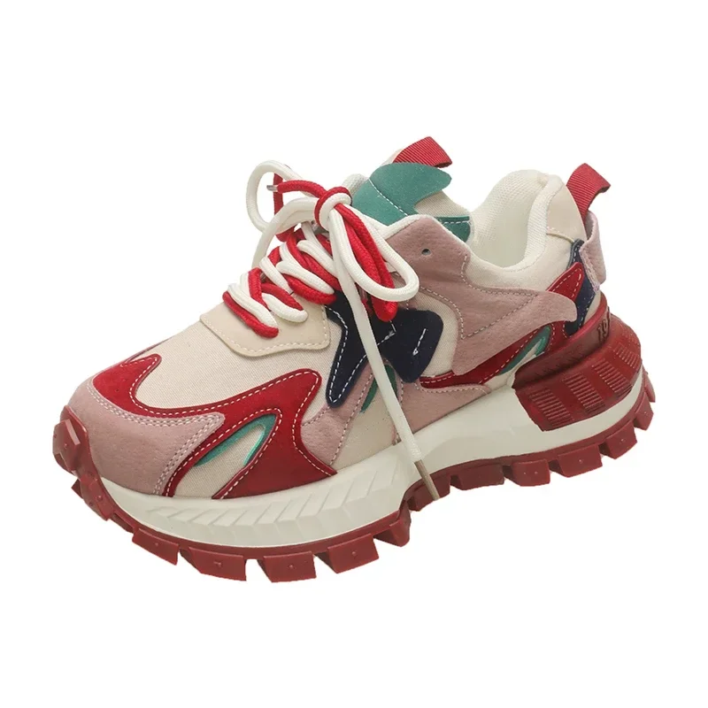 2024 новые простые кроссовки на высоком каблуке повседневная модная обувь для