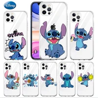 cartoon lilo stitch case for apple iphone 13 pro 12 mini 11 pro xr x xs max 7 7s 8 plus 6 6s soft transparent phone coque