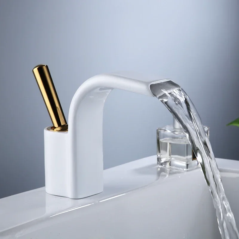 Смеситель для раковины в ванной комнате латунный смеситель кран горячей и