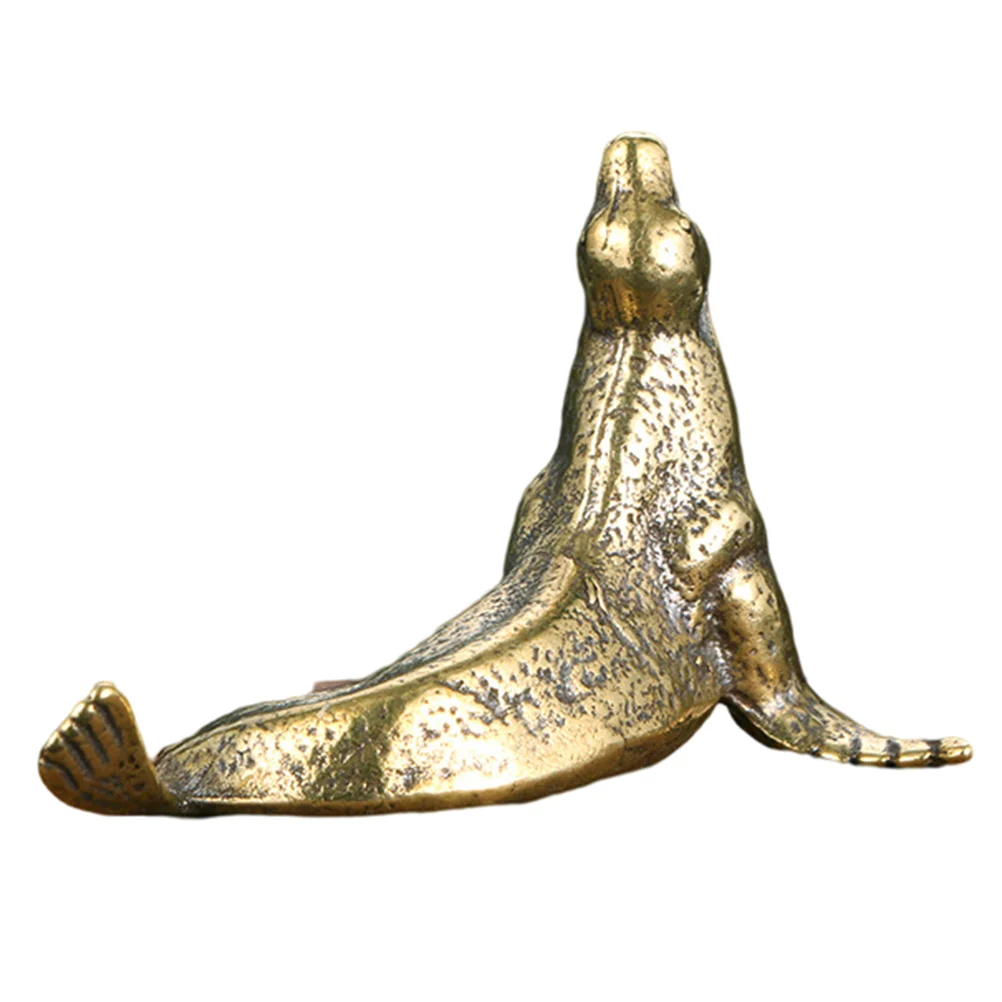 

Brass Sea Lion Ornament Home Desktop Decoration Small Brass Sea Lion Adornment