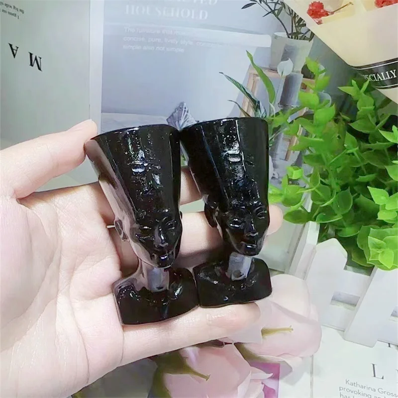 

1 шт., полированная Статуэтка Фараона, 7,6 см