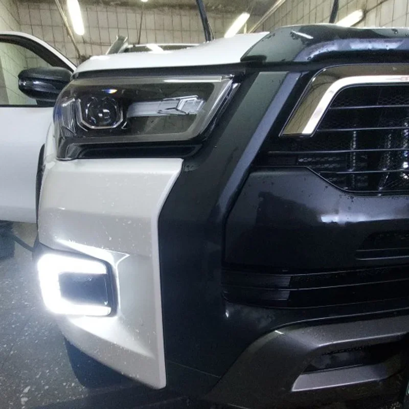 12 В светодиодные дневные ходовые огни для Toyota Hilux Revo Rocco 2020 2021 auto Drl с указателями