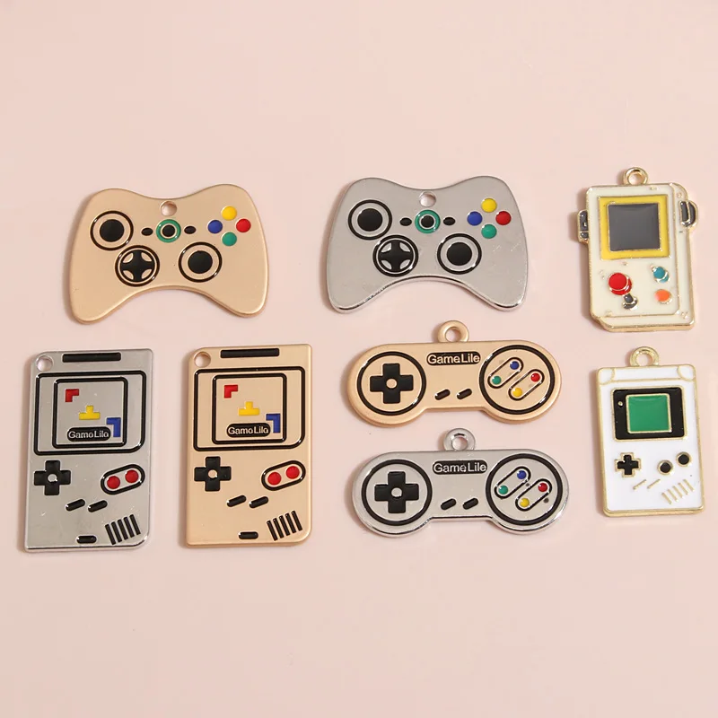 

5pcs Double Color 30x17.5mm Funny Game Machine Charms Enamel Pendant Fit DIY Necklaces Jewelry Making Handcrafted Accessories