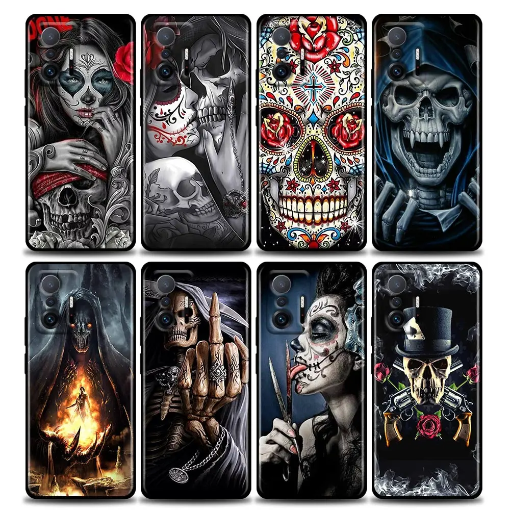 

Phone Case for Xiaomi Mi 12 12X 11 11X 11T X3 X4 NFC M3 F3 GT M4 Pro Lite NE 5G Silicone Case Cover The God Of The Skeleton