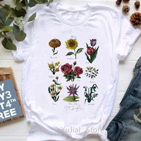 2022 cactus flowers plant print t shirt women aesthetic clothes harajuku kawaii white tshirt femme summer fashion t shirt female