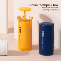 creative press type toothpick box automatic pop up toothpick cartridge cotton swab cotton stick storage cartridge toothpick jar