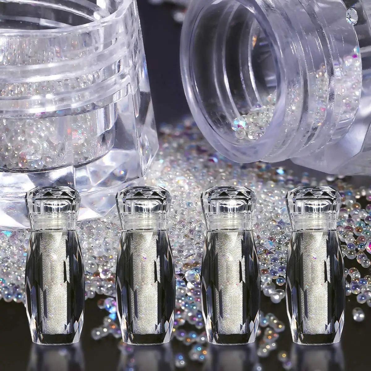 1 бутылка алмазных ногтей Стразы Подвески для дизайна нажимные украшения девушек