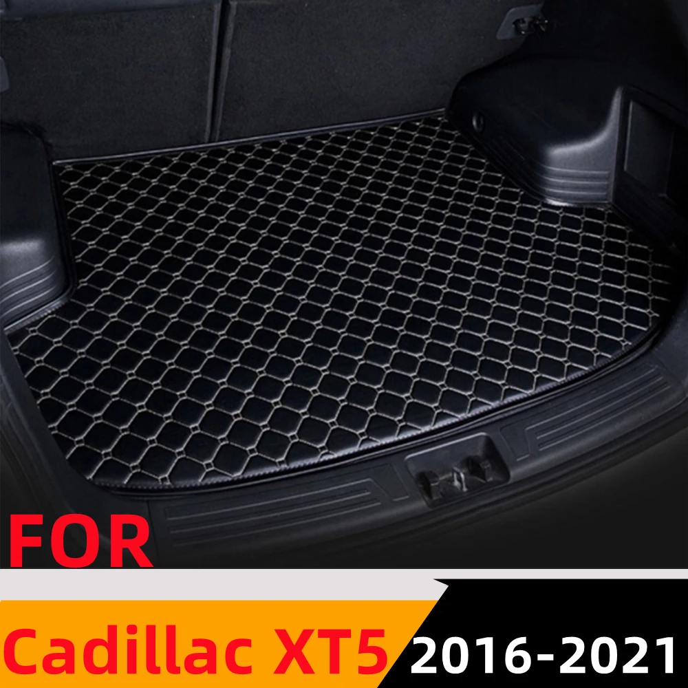 

Sinjayer Car Trunk Mat Waterproof AUTO Tail Boot Carpets Flat Side Cargo Carpet Pad Liner Fit For Cadillac XT5 2016 2017 18-2021