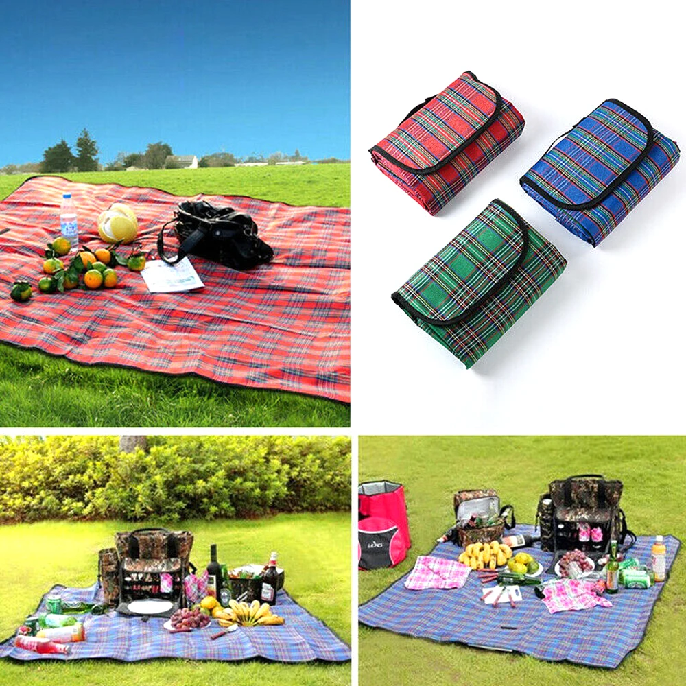 

150x200cm Picnic Mat Camping Hiking Outdoor Portable Beach Blanket Folding Camping Pad Waterproof Lawn Cloth Barbecue Mat