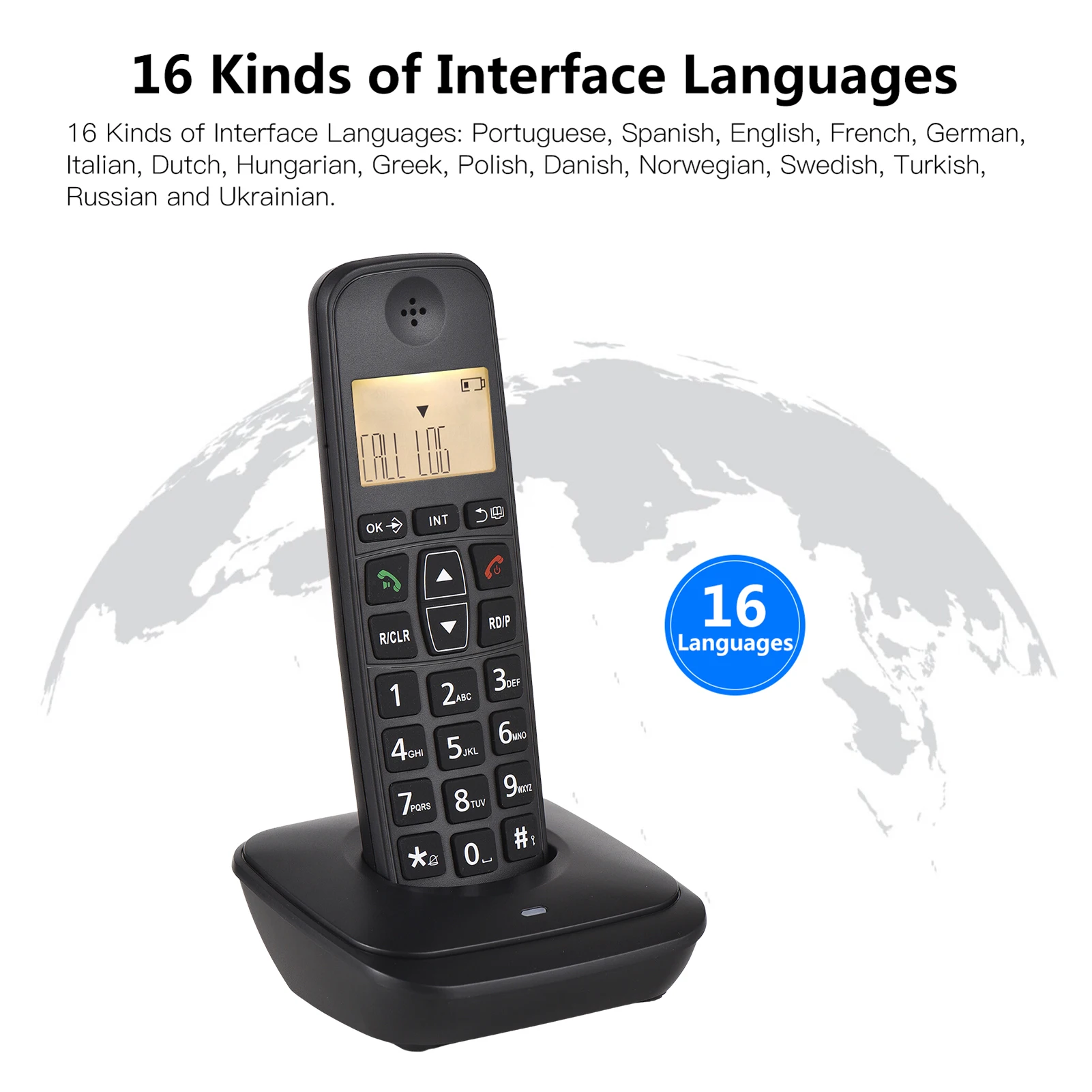 Беспроводной Расширяемый Телефон Bisofice С Жк-дисплеем 50 Телефонные Звонки