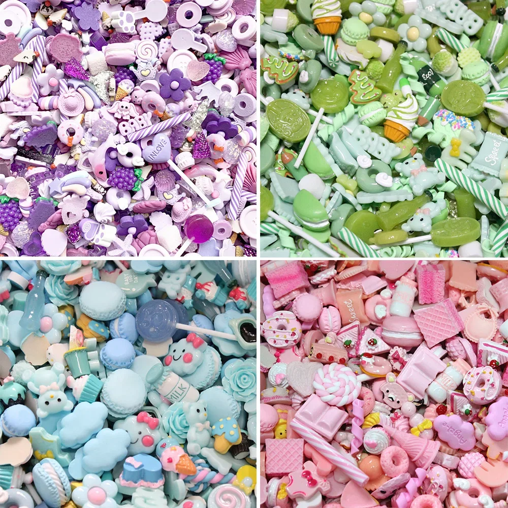 

10PCS Mixed Random Series Luck Bags Flat Back Resin Cabochons For Hairpin Scrapbooking DIY Jewelry Craft Decoration Accessories