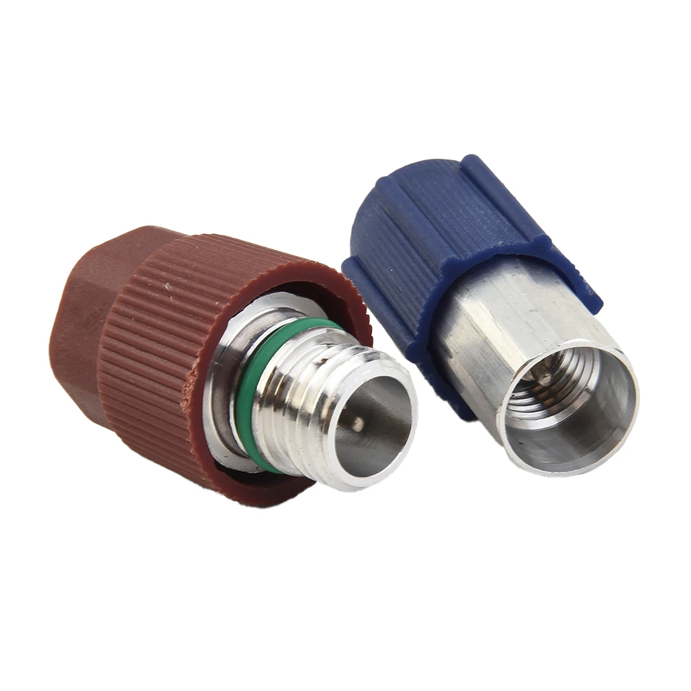 

R134a HD ND Adapter Replacement 2pcs 357820795J AIR CONDITIONING Accessory CONNECTIONS Car FOR FOR FORD OPEL SEAT SKODA
