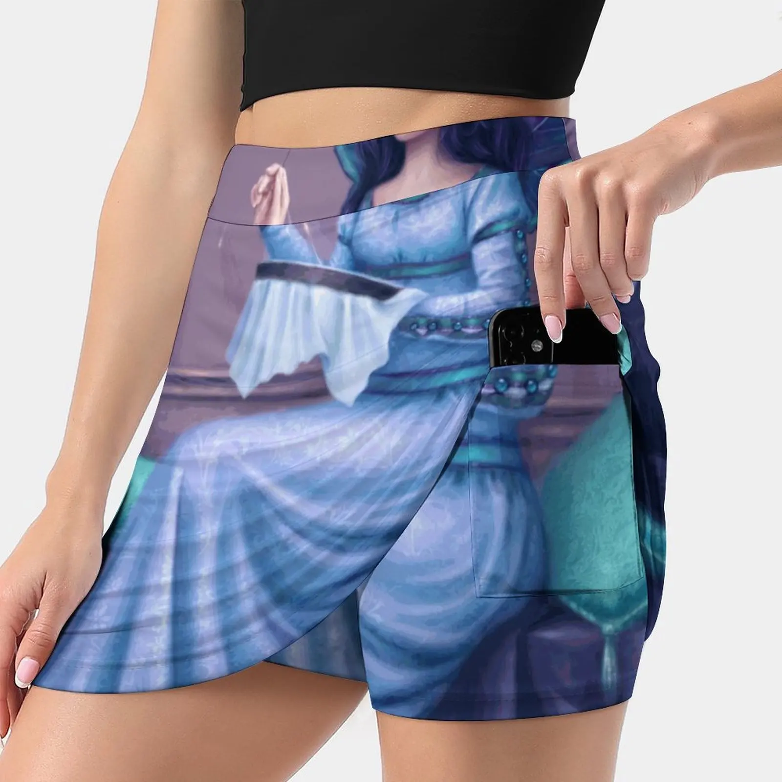 

Женская Спортивная юбка с карманами Ariadne Fairy, модная теннисная юбка для бега и гольфа, Сказочная юбка с вышивкой в виде Павлиньего кота