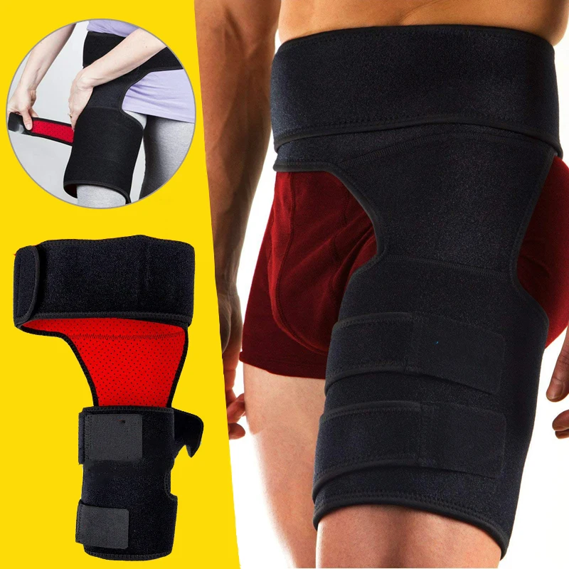 

Men Women Adjustable Groin Support Wrap Hip Joint Support Waist Sacrum Pain Relief Strain Arthritis Protector Hip Thigh Brace