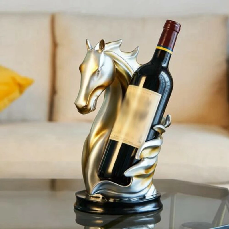 

Horse Shape Display Wine Holder Animal Statue Wine Bottle Holder Wine Rack