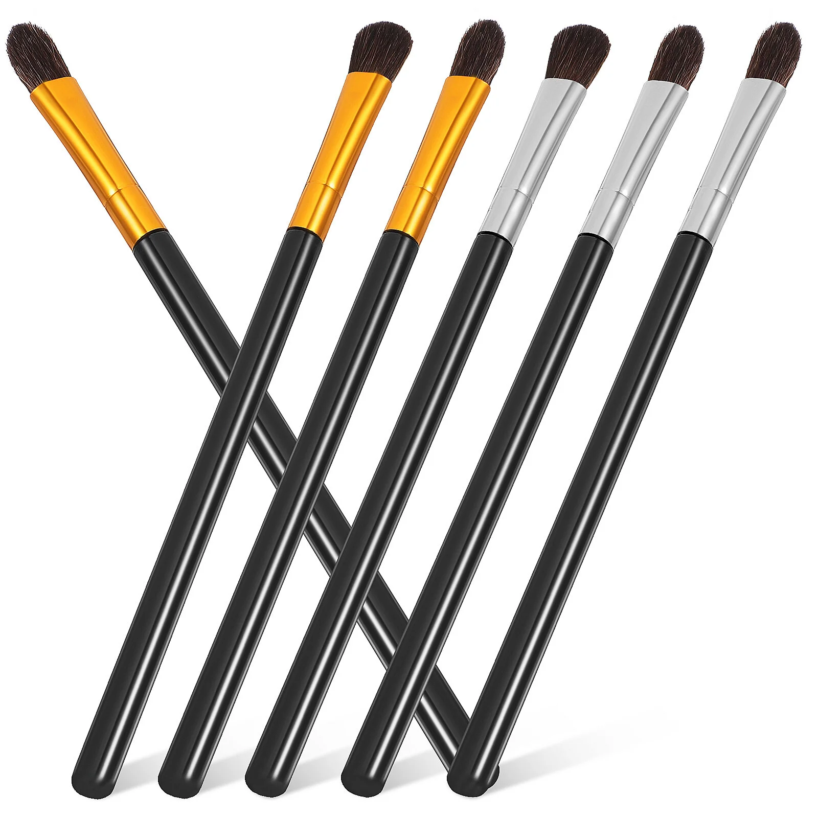 

6Pcs Eyeshadow Brush Set Horse Hair Professional Blending Ladies Suits with Plastic Handles for Makeup
