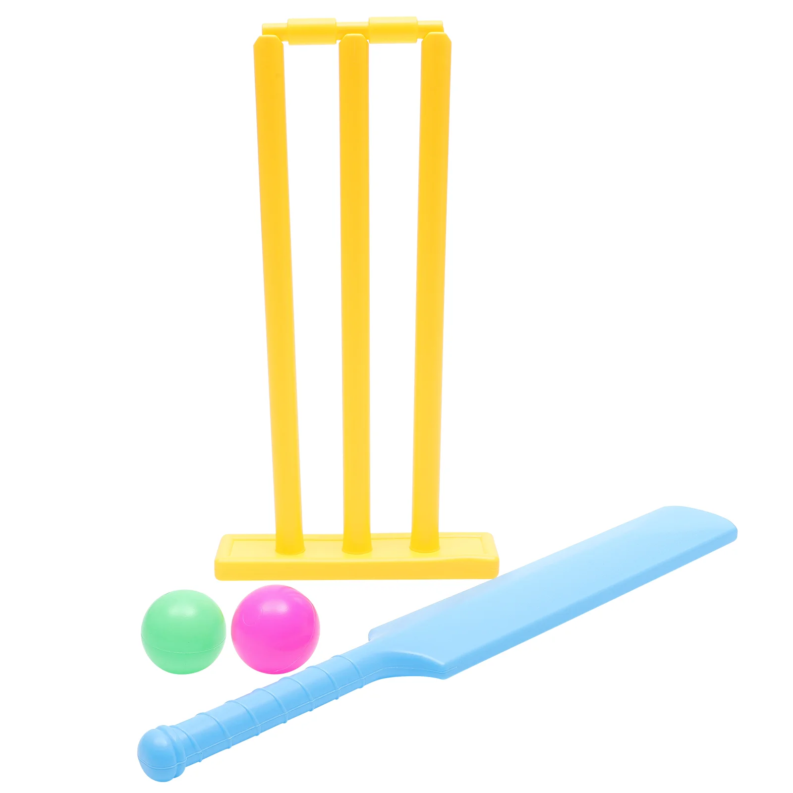 

4pcs Kids Cricket Set Outdoor Playing Cricket Bat Stump Parent Child Interactive Sports Game for Home Garden Backyard ( )