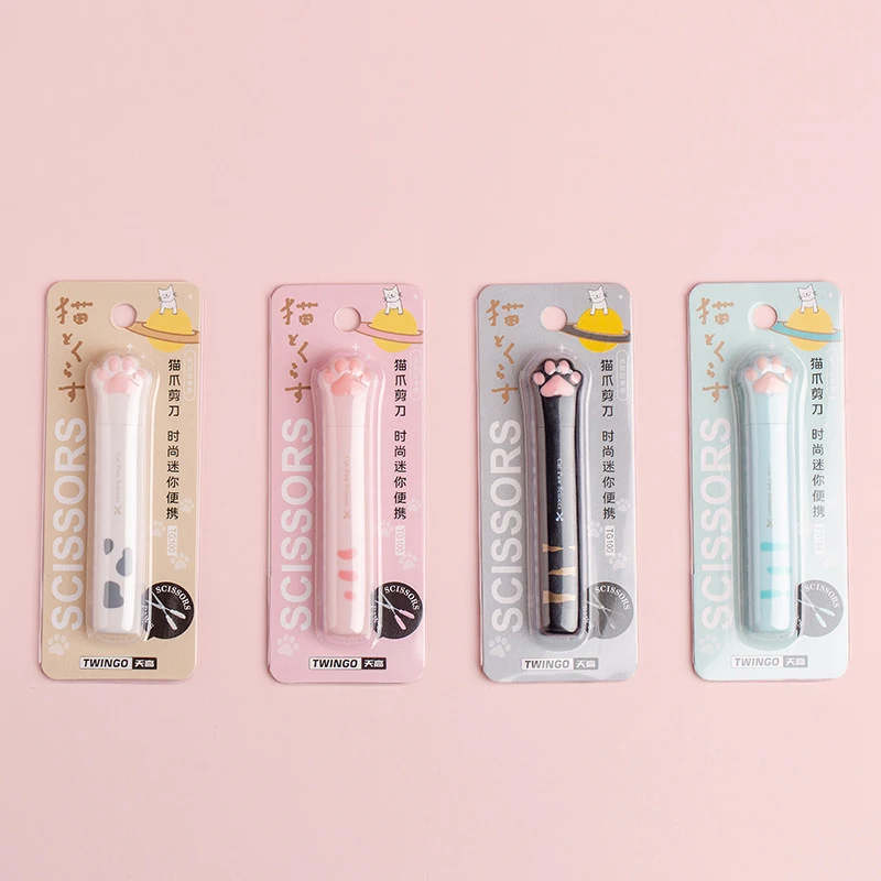 

Cute Multifunctional Stainless Steel Hand Scissors Mini Portable Kawaii Cat Paw