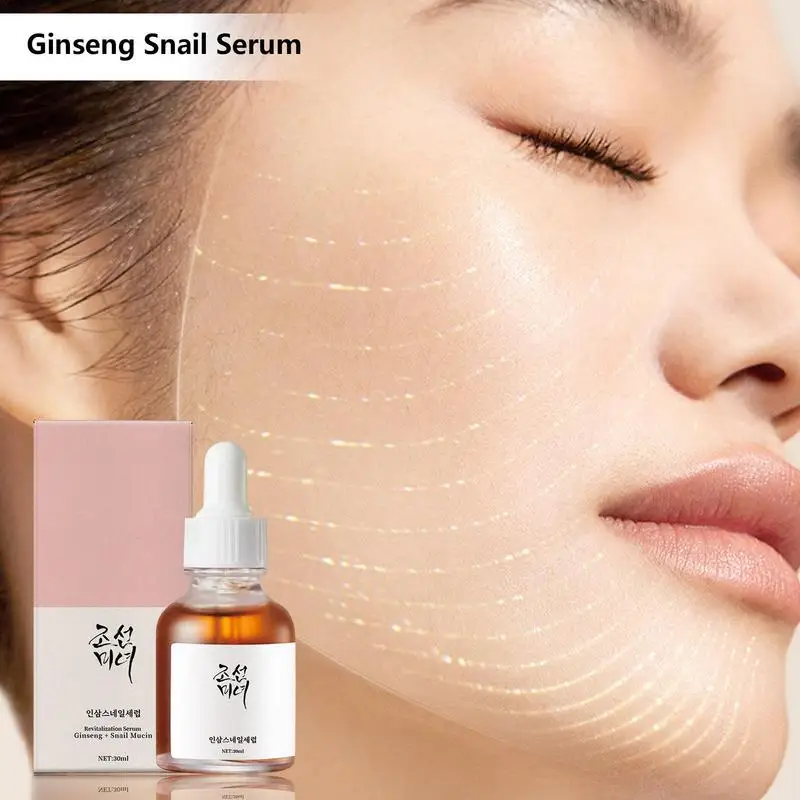 

Ginseng Snail Essence Hydrating Moisturizing Firming Anti-aging Wrinkle Reducing Fine Lines Repairing Skin Brightening Essence