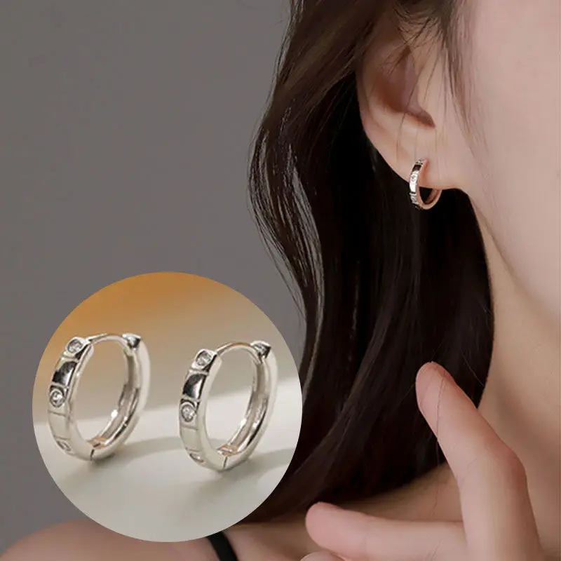 

KOUDOUN Korea's New Micro-set Zircon Earrings Temperament High-end Earrings Women's 2022 Trendy Niche Party Jewelry