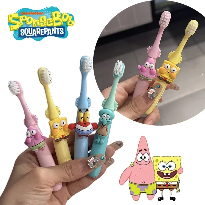 Детская зубная щетка SpongeBob ультратонкая Мягкая антибактериальная защита десен