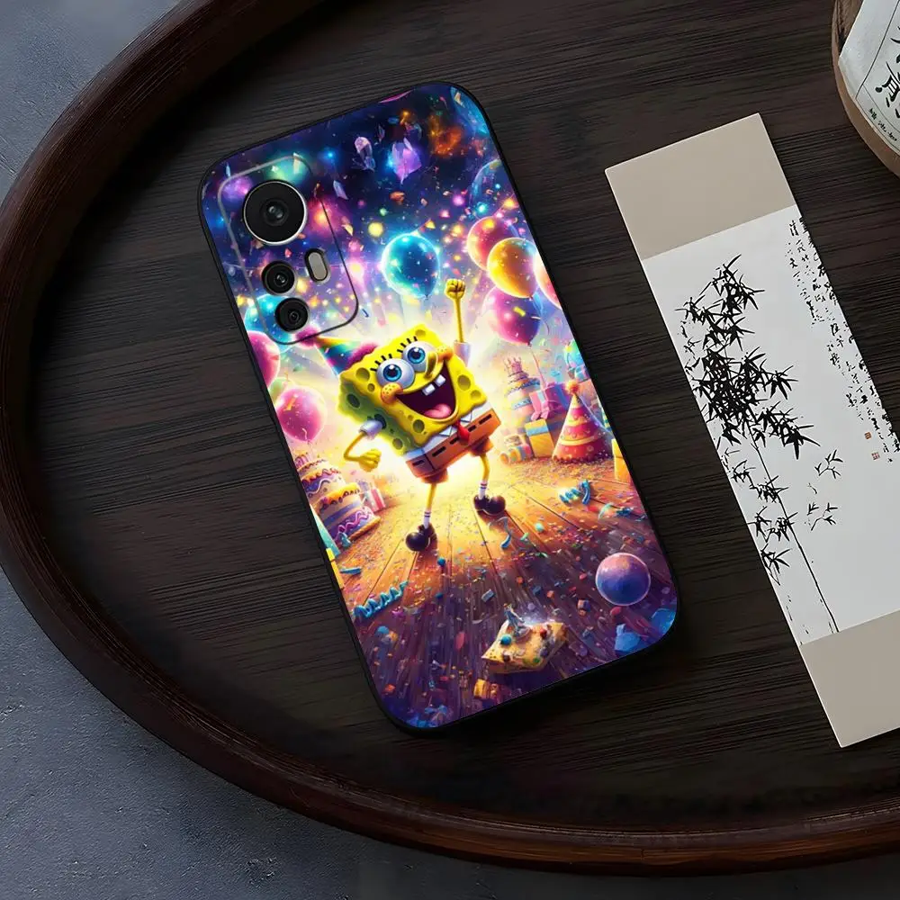 Чехол для телефона Губка Боб Xiaomi Redmi Note 13 14 10 12 Pro POCO X5 F4 F5 11T Lite Ultra Fundas Cover