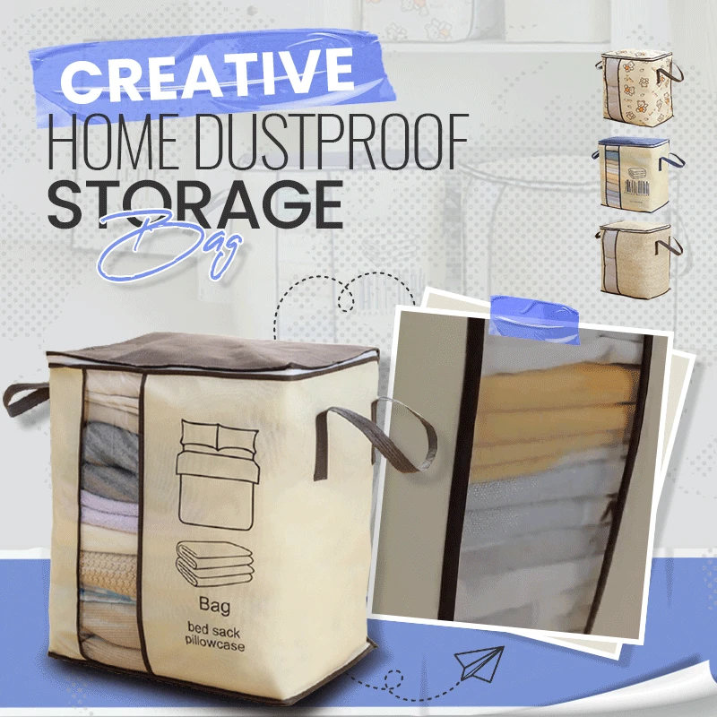 

Creative Home Dustproof Clothes Storage Bag Folding Quilt Cabinet Finishing Box Home Storage Supplies Space Bags Organizador
