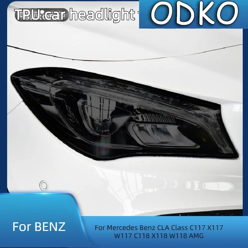Защитная пленка для передних фар Mercedes Benz CLA Class C117 X117 W117 C118 X118 W118 AMG черная