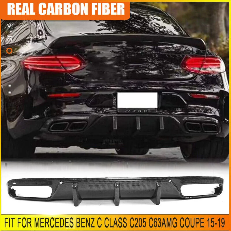 

Карбоновый диффузор для заднего бампера, подходит для Mercedes Benz C Class C205 C63AMG Coupe