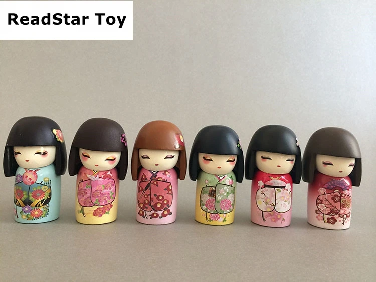 

resin figure Psychological teaching aid model character japanese cute doll 6pcs/set