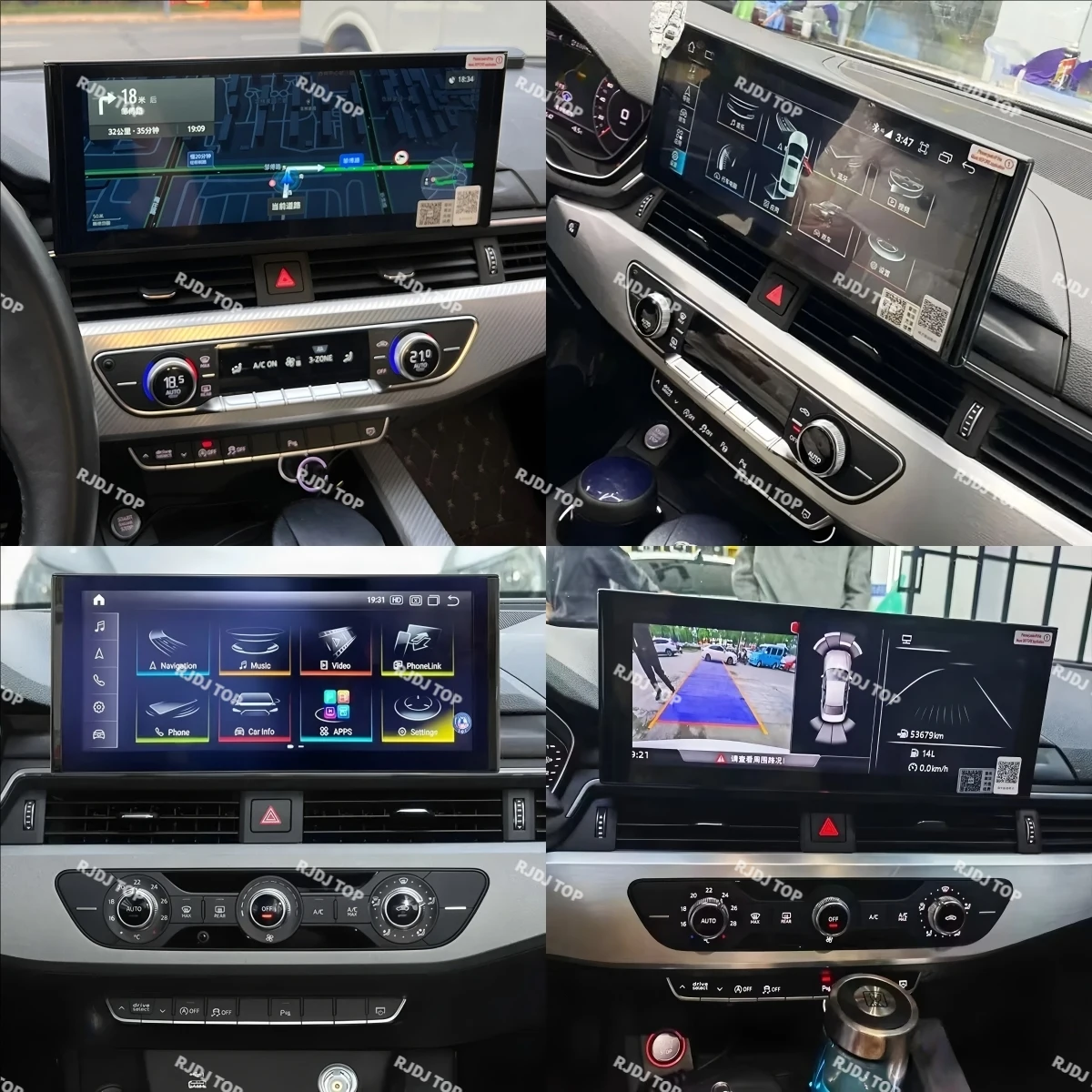 Фото 12,3-дюймовый сенсорный экран Android 14 Carplay для Audi A4 A5 Q5 B9 2016-2023, автомобильная стереосистема, мультимедийный плеер, WIFI, 4G, GPS-навигация №3