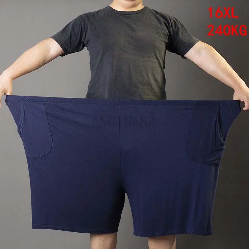 Технические детали для мужчин, размеры 16xl, 240 кг, хлопок 10xl, 12xl, 14xl, летние свободные эластичные спортивные черные и синие большие шорты 58, 60, 62, 64