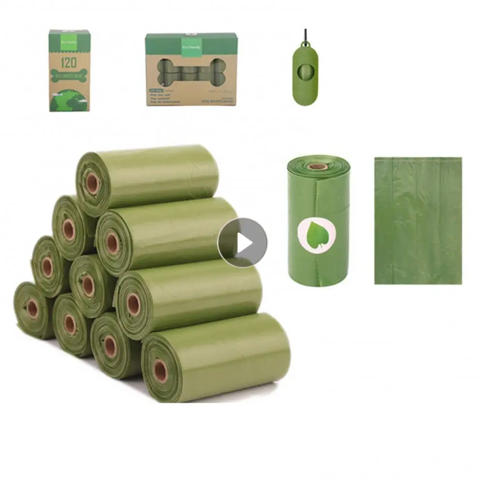 

Pet Dog Poop Bags Biodegradable Compostable Eco Friendly Dog Waste Bags Dispenser Outdoor Degradable Dog Pets Excrement Bags