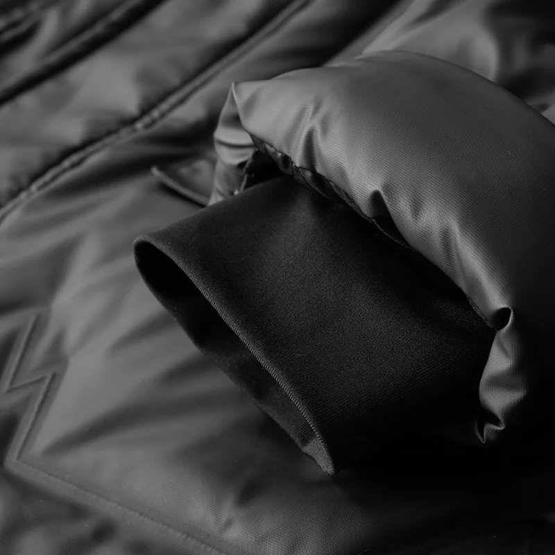 Winter Men'S Warm Medium Long Down Cotton  Thickened European And American Fashion Casual Coat Loose  Hood Zipper