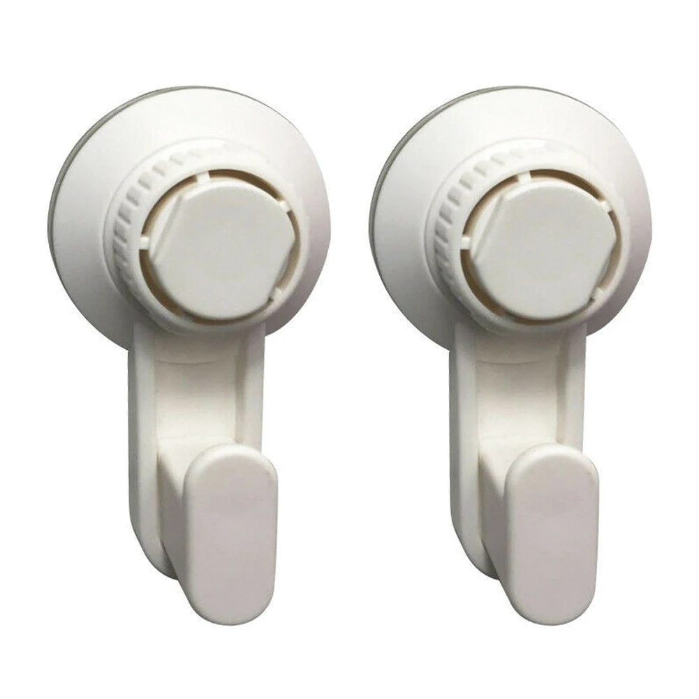 

2pcs Wall Reusable Heavy Load Vacuum Suction Cup Hooks Holder Hanging Tool Towel Kitchen Powerful Bathroom Waterproof Strong