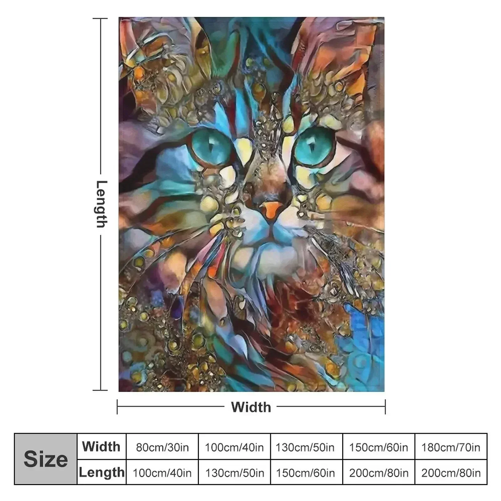 Андyna кот чат леа рош картины пледы красивые полярные декоративные одеяла для