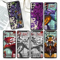 neon genesis evangelion eva anime phone case for samsung galaxy s20 s21 fe s10 s9 s8 s22 plus ultra 5g lite case black tpu cover