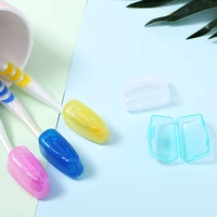 5pcsset portable toothbrush head cover travel outdoor tooth brush cover toothbrush head protect box multi color toothbrush head