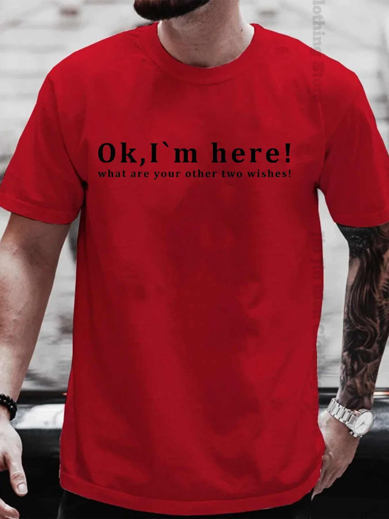 Летняя мужская футболка модная забавная рубашка ОК я здесь! &quotПовседневная