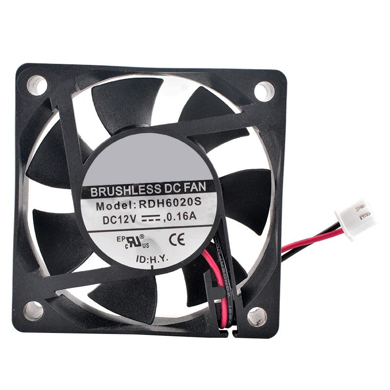 RDH6020S 6 см 60 мм вентилятор 60x60x20 DC12V 0 16A 2pin 4200 об/мин осевой охлаждения для блока