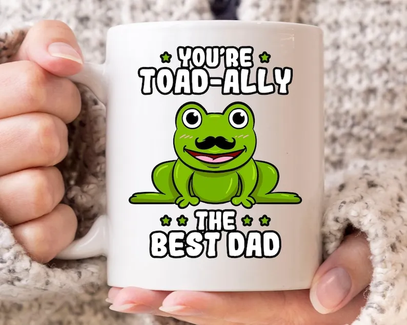 

Your Toad-Ally The Best Dad Mug, Funny Frog Coffee Cup For Dad Papa Daddy Father, Cute Fathers Day Gift For Toad Lovers, Best Da