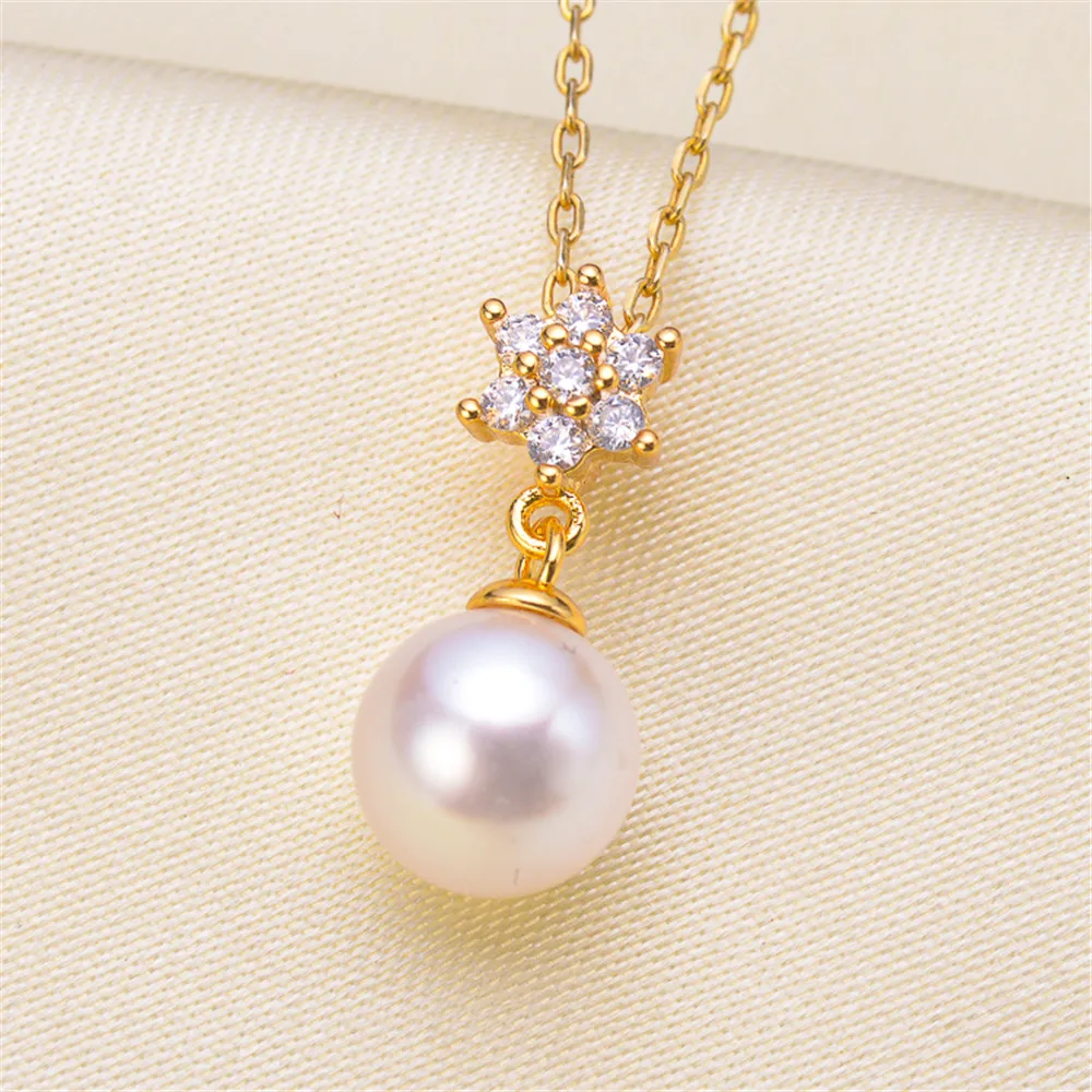 

18K Gold Plated Jewelry Making Supplies Pendant Pearl Beads Holder Pin Pendant Connector Pendant Beads Cap for DIY Jewellery