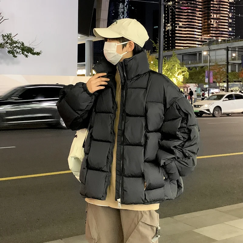 Winter Jacket Men Warm Fashion Oversized Thicken Down Jacket Men Streetwear Korean Loose Thick Short Coat Mens Parker Clothes