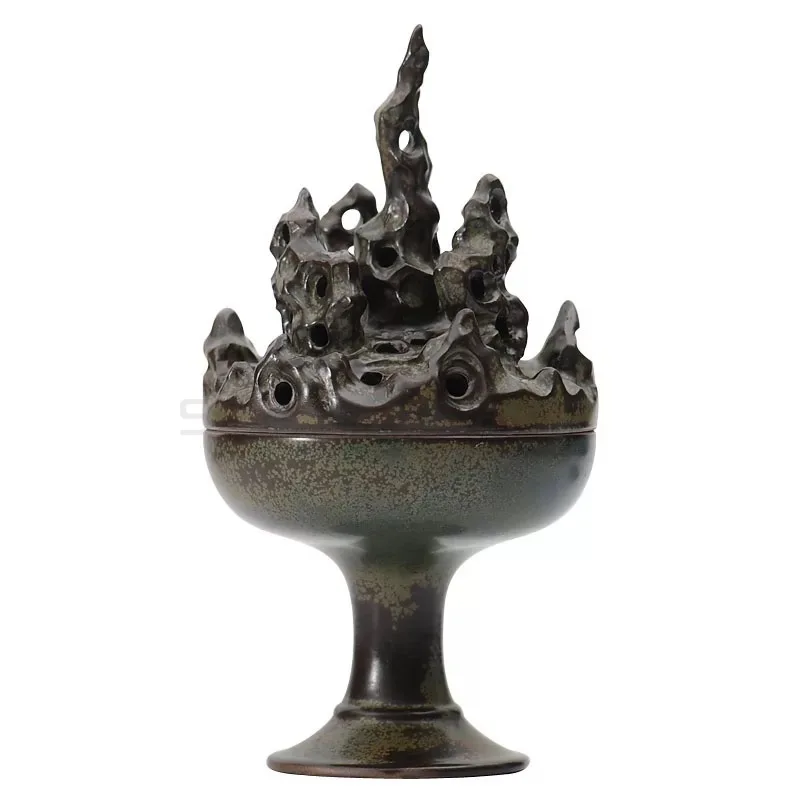 

variable glaze ceramic incense archaize furnace boshan ship household indoor tea sandalwood dish incense gift