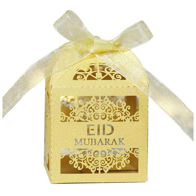

100 шт. полые упаковочные коробки Рамадан фестиваль вечерние ИД конфеты упаковочная коробка (случайный цвет)