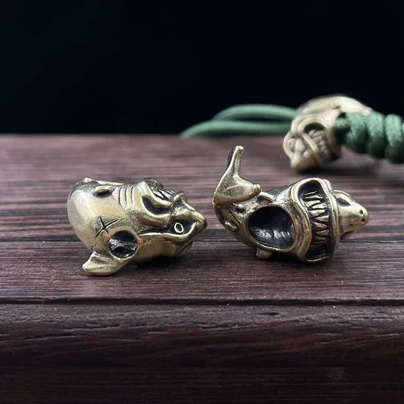 Латунные бусины для ножа в виде морских животных акулы панк повседневное