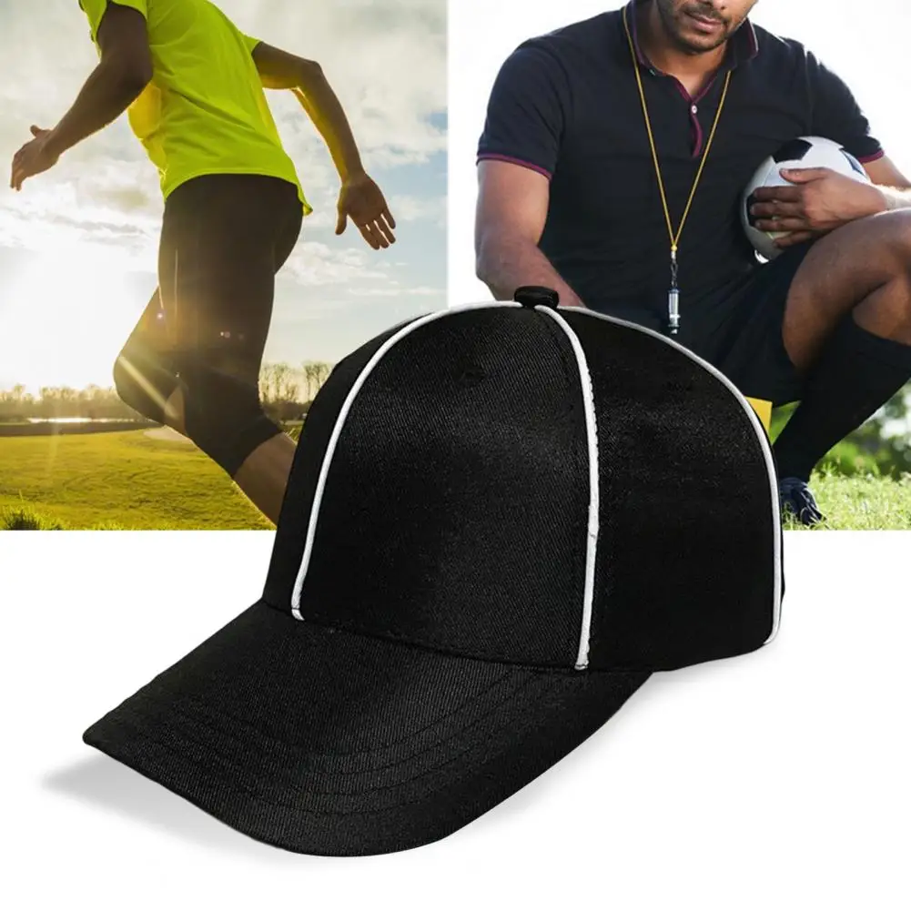

Coach Baseball Hat Long Brim Summer Hat Fasten Tape Ponytail Hole Sunscreen Washable Sport Training Referee Hat Headwear