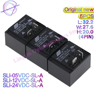 5pcs/lot SLI-05VDC-SL-A SLI-12VDC-SL-A SLI-24VDC-SL-A SLI- DC 5V 12V 24V -SL-A 4P 4Pin 30A Relay 5V 12V 24VDC brand new original