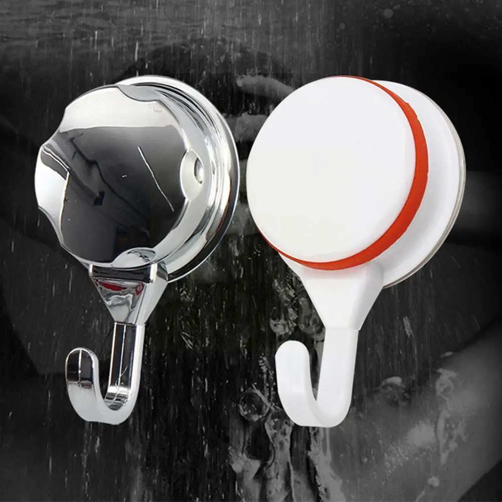 

1pc Chromed Suction Cup Hooks Bathroom Kitchen Removeable Organizer Suction Vacuum Hook Cup Hooks Mounted Towel Wall Z0j4